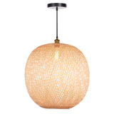 Load image into Gallery viewer, Natural Bamboo Hand-Woven Pendant Light