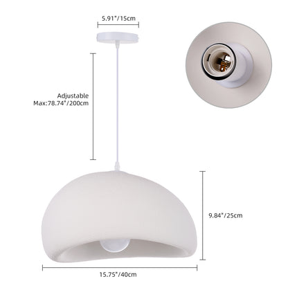 Resin Oval Pendant Lights Modern Wabi-Sabi Mushroom Organic Dome Lamp