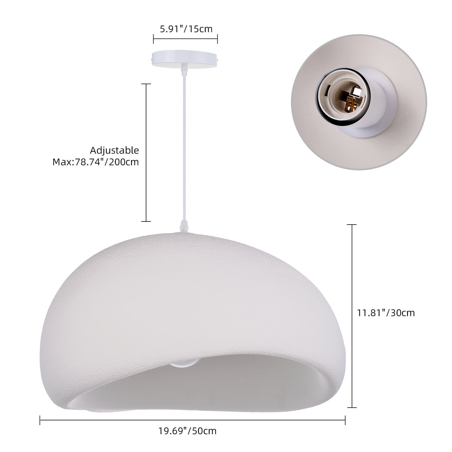 Resin Oval Pendant Lights Modern Wabi-Sabi Mushroom Organic Dome Lamp