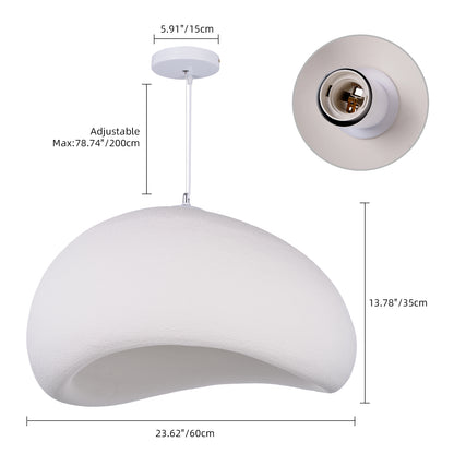 Resin Oval Pendant Lights Modern Wabi-Sabi Mushroom Organic Dome Lamp