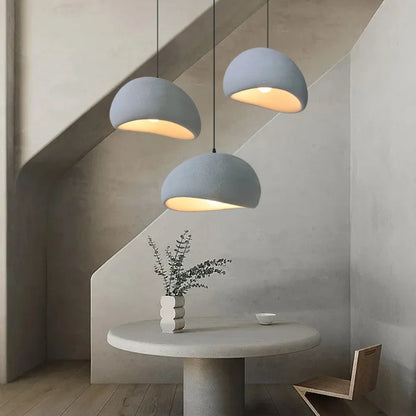 Resin Oval Pendant Lights Modern Wabi-Sabi Mushroom Organic Dome Lamp