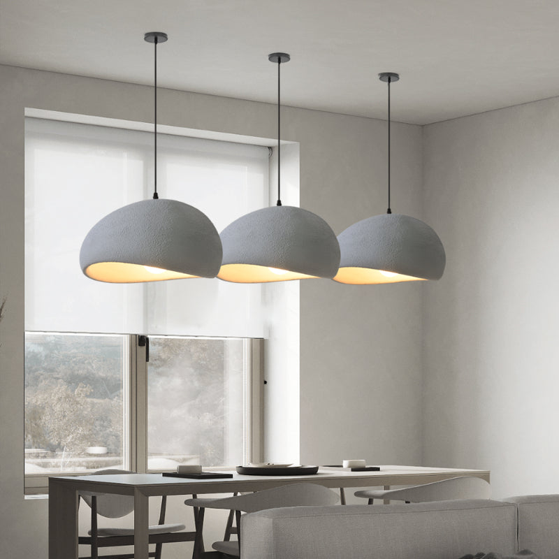 Resin Oval Pendant Lights Modern Wabi-Sabi Mushroom Organic Dome Lamp