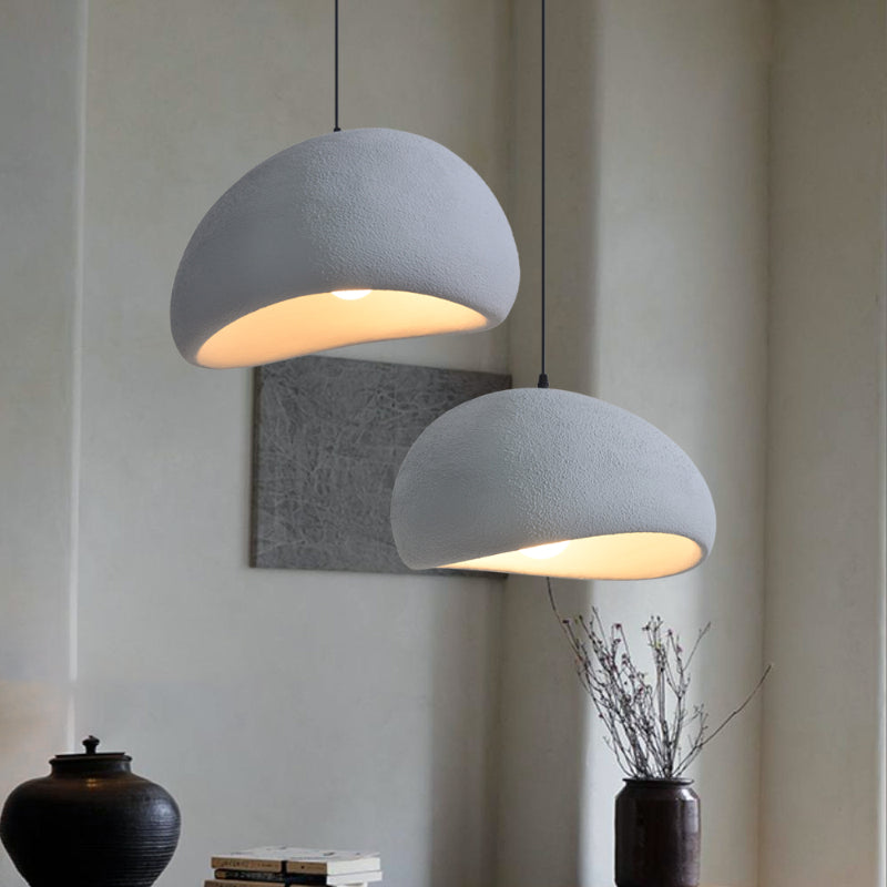 Resin Oval Pendant Lights Modern Wabi-Sabi Mushroom Organic Dome Lamp