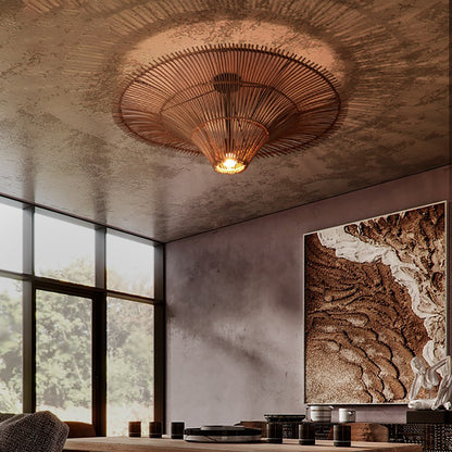 Large Rattan Pendant Light/80 cm/Modern/Ceiling Lamp/Dining room