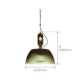 Load image into Gallery viewer, Mid century Retro Green Brown Glass Pendant Light 