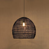 Load image into Gallery viewer, Basket Rattan Woven Pendant Light Shades Black