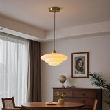 Load image into Gallery viewer, Mid Century Style Milk White Glass Pendant Light