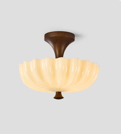 Vintage French Glass Ceiling Light for Bedroom