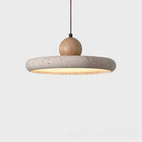 Load image into Gallery viewer, Wabi-Sabi Style Yellow Travertine Pendant Light for Dining Table Lamp