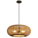 Load image into Gallery viewer, Wabi-Sabi Style  Rattan Woven Pendant Light for Dining Room