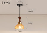 Load image into Gallery viewer, Nordic Vintage Glass Pendant Light for Bedroom or Study
