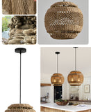 Load image into Gallery viewer, Vintage Rattan Pendant Light for Dining Room
