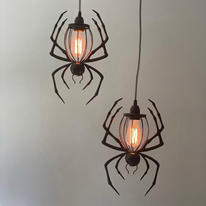 Gothic Halloween Hanging Light – Bat & Spider