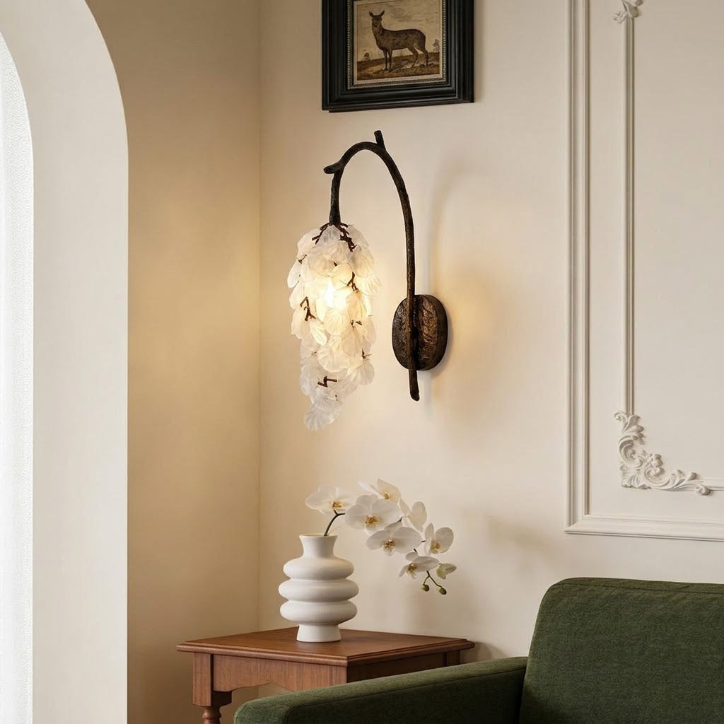 Bronze Branch Petal Wall Light