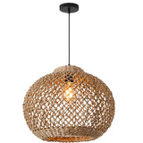 Load image into Gallery viewer, Handwoven Rattan Pendant Light for the Living Room