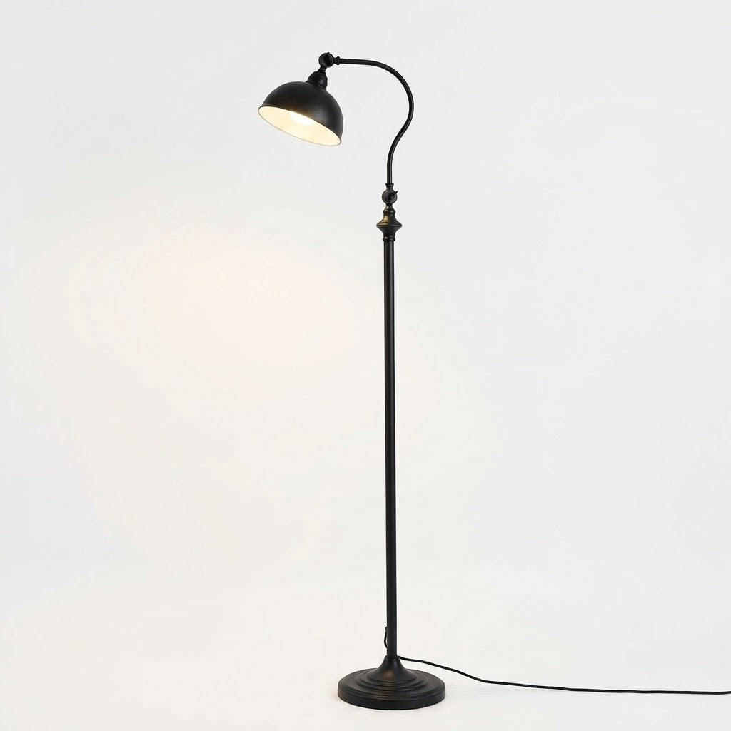 Vintage Adjustable Metal Floor Lamp – Industrial Reading Lamp