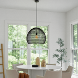 Load image into Gallery viewer, Handwoven Rattan Basket Pendant Light – Boho Coastal Ceiling Lamp