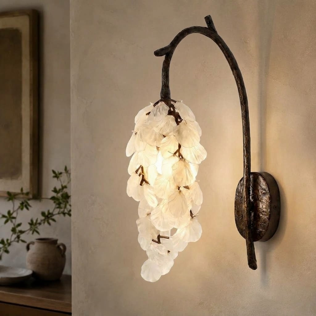 Bronze Branch Petal Wall Light