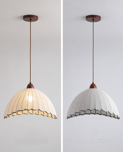 Wabi-Sabi Style Fabric Pendant Light for Homestay