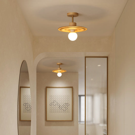 Vintage Wood Corridor Light Hallway Light Retro Cloakroom Ceiling Light-[Modern pendant lighting for bedroom and living space]-Demolights UK