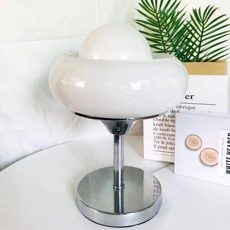 Vintage Bauhaus Glass Table Lamp for Bedside