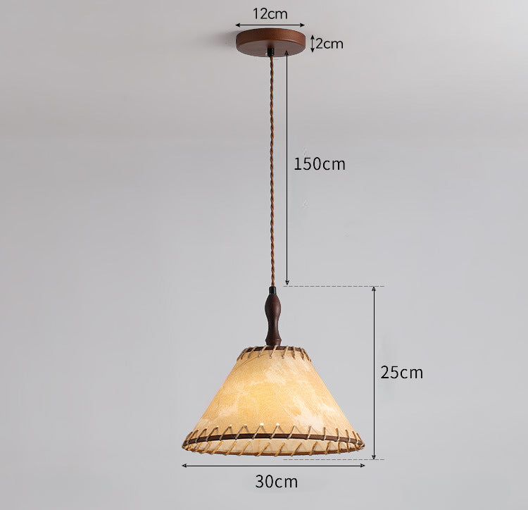 Wabi-Sabi Style Fabric Pendant Light for Homestay
