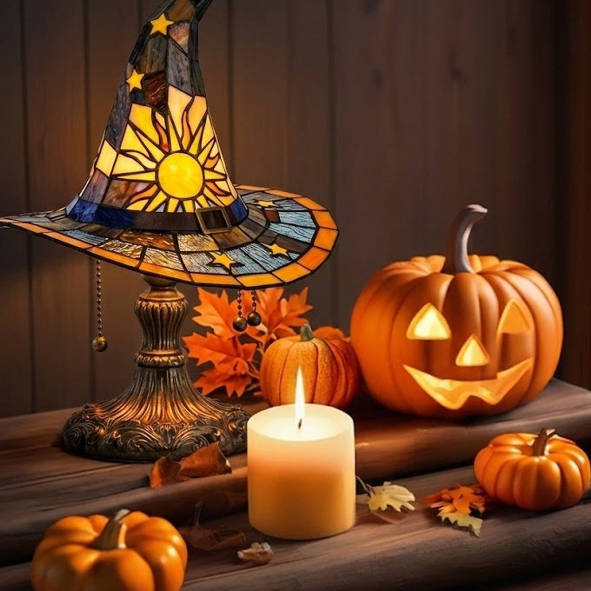 Halloween Witch Hat Lamp – USB LED Tabletop Night Light