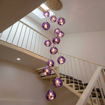 Modern Melt Pendant Light - Irregular Mirror Lava Glass Chandelier