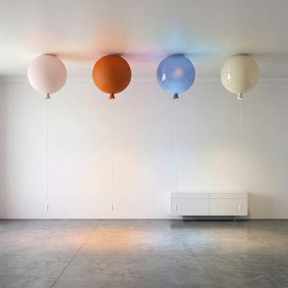 Modern Balloon Ceiling Light - Colorful Glass Flush Mount for Kids Room & Nursery