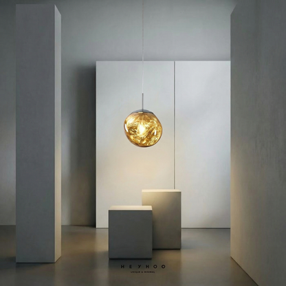 Modern Melt Pendant Light - Irregular Mirror Lava Glass Chandelier