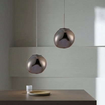 Modern Melt Pendant Light - Irregular Mirror Lava Glass Chandelier