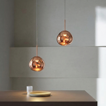 Modern Melt Pendant Light - Irregular Mirror Lava Glass Chandelier