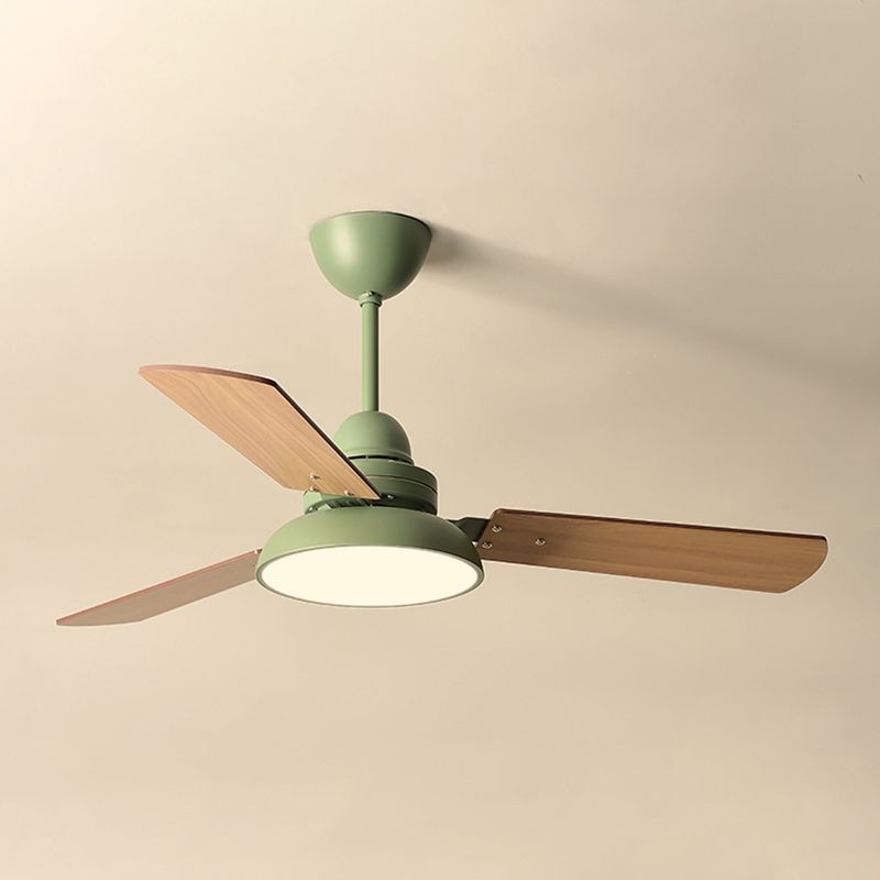 Modern 3-Blade LED Ceiling Fan with Remote - 106cm & 120cm Wood Fan Light