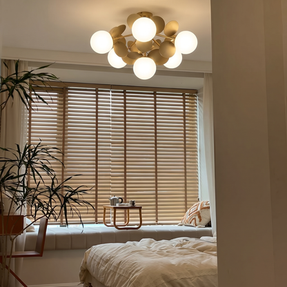 Modern Grey Petal Ceiling Light - Nordic Minimalist Flush Mount Lamp