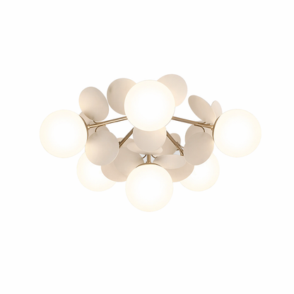 Modern White Petal Ceiling Light - Nordic Cloud Flush Mount Lamp