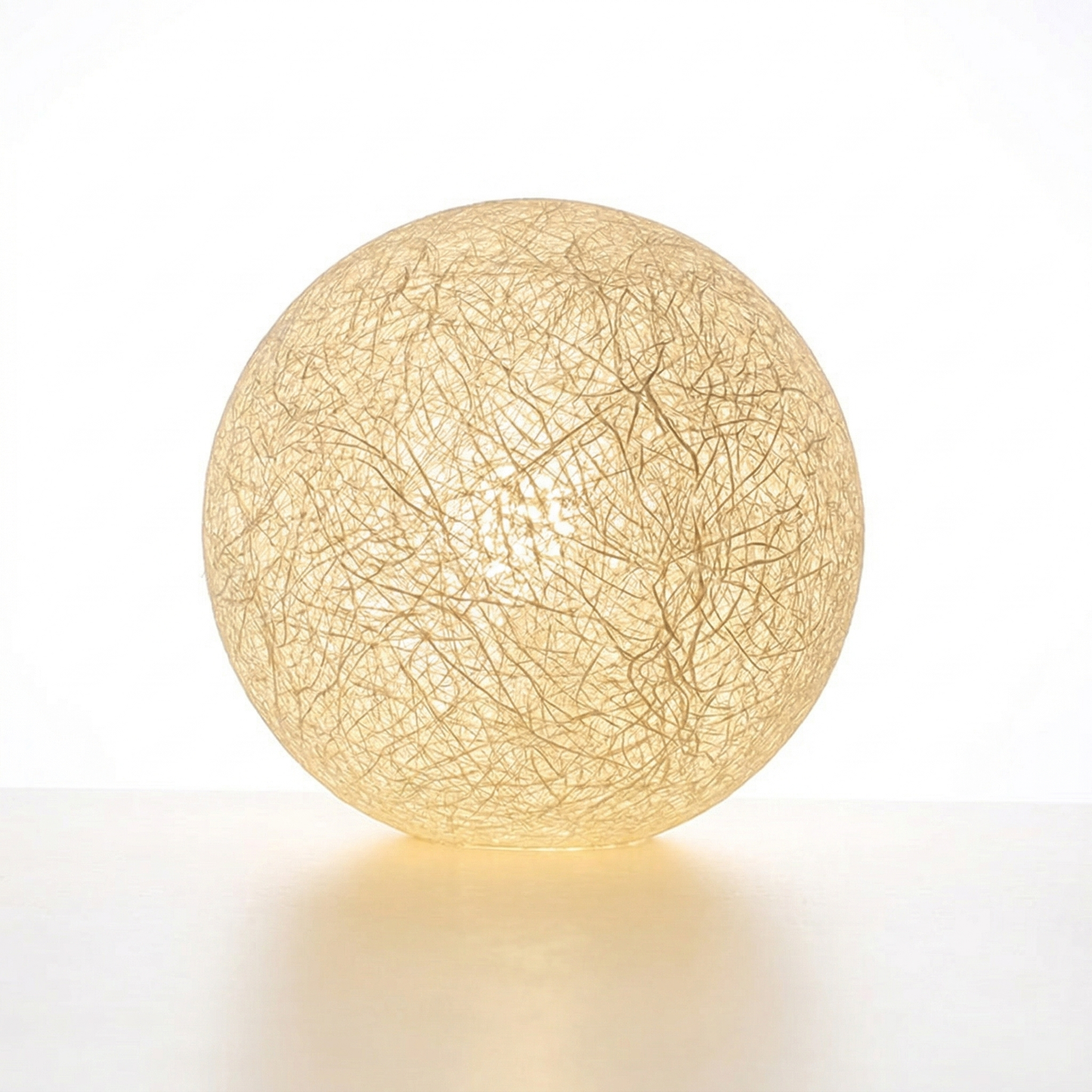 Solar Powered Moon Globe Lamp - Outdoor IP65 Waterproof Hemp Fiber Light