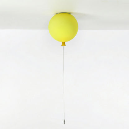 Modern Balloon Ceiling Light - Colorful Glass Flush Mount for Kids Room & Nursery