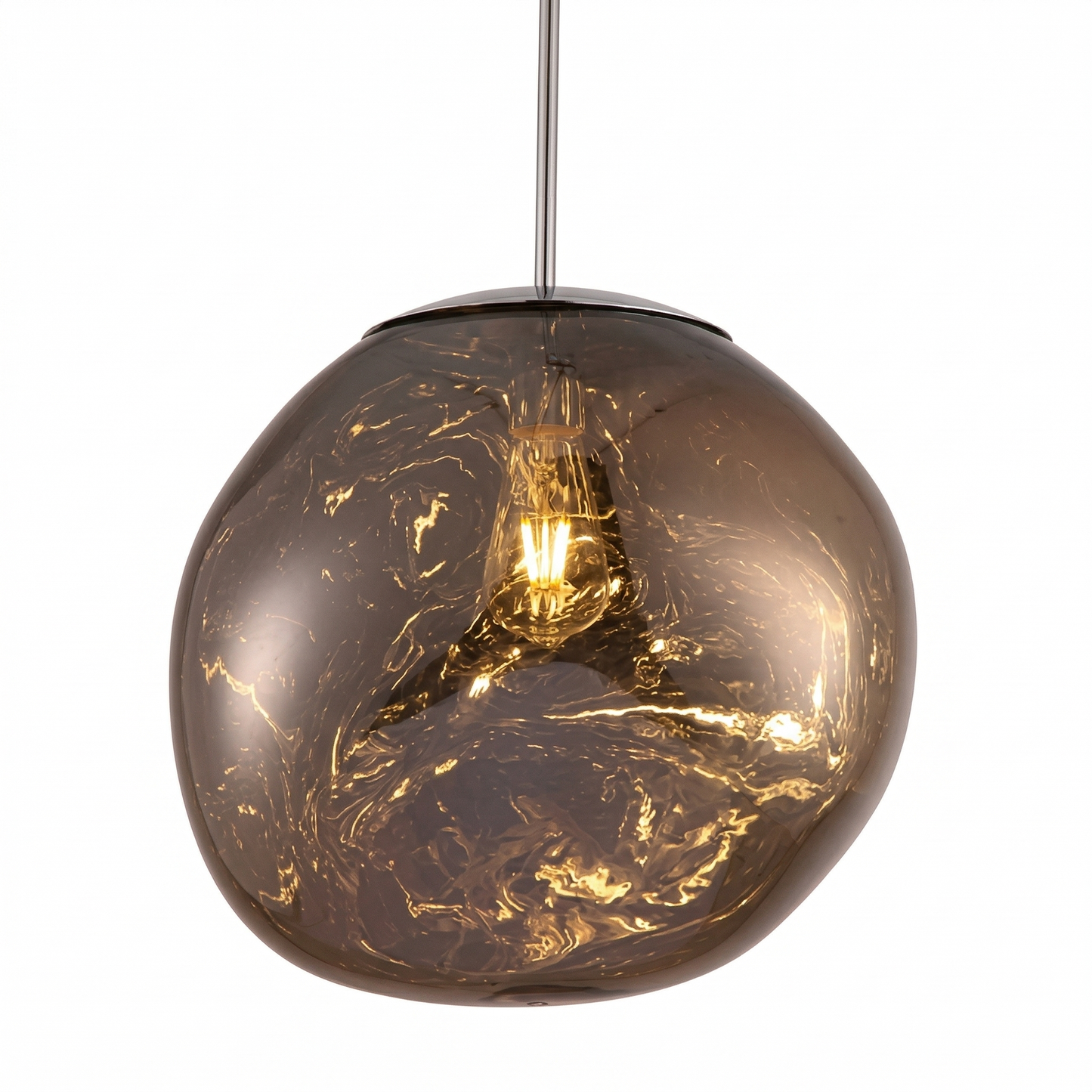 Modern Melt Pendant Light - Irregular Mirror Lava Glass Chandelier