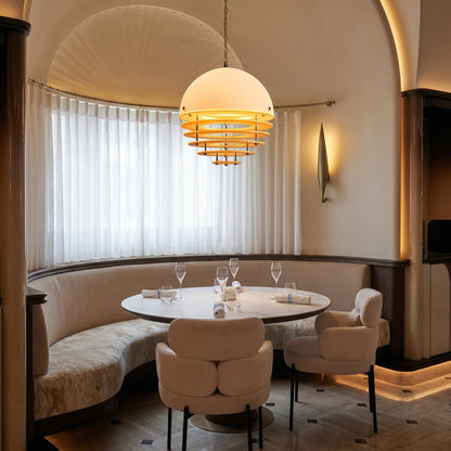Modern Nordic Multi-Tiered Louvered Pendant Light - Mid-Century Hive Chandelier