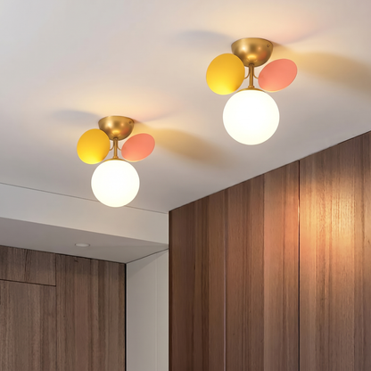 Modern Macaron Petal Ceiling Light - Colorful Kids Room Flush Mount