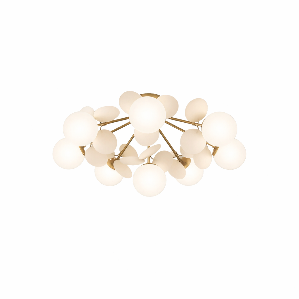Modern White Petal Ceiling Light - Nordic Cloud Flush Mount Lamp