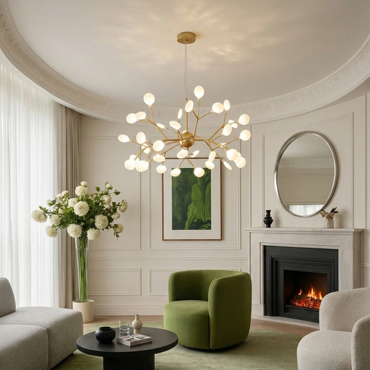 Modern Firefly LED Chandelier - Nordic Leaf Branch Pendant Light