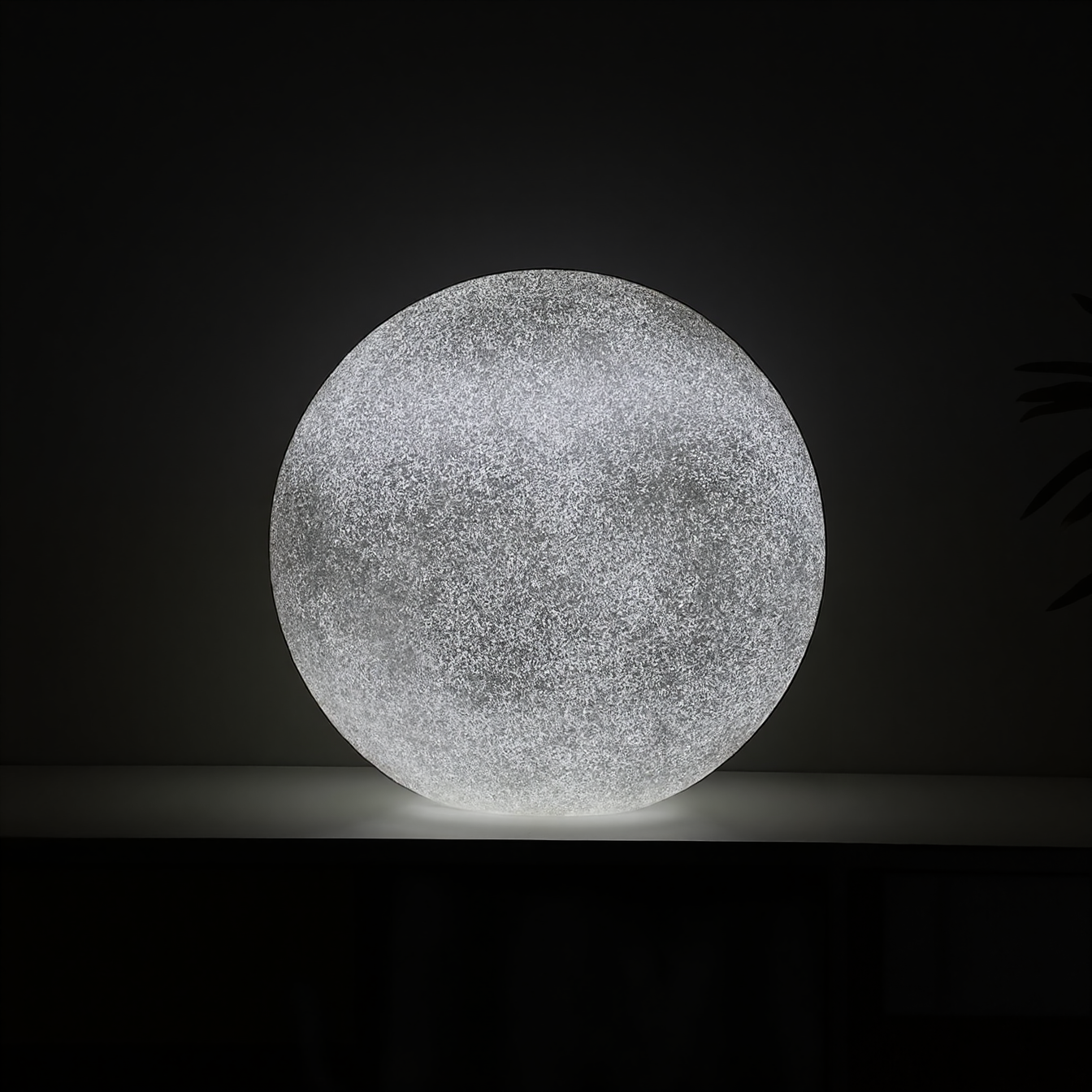 Solar Powered Moon Globe Lamp - Outdoor IP65 Waterproof Hemp Fiber Light