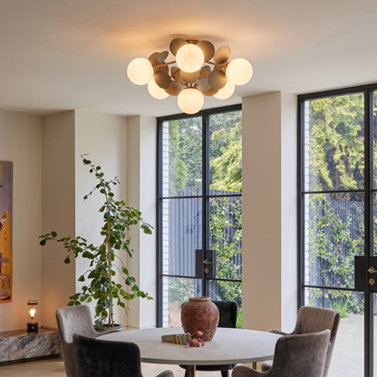 Modern Grey Petal Ceiling Light - Nordic Minimalist Flush Mount Lamp