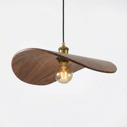 Modern Curved Wood Wave Pendant Light - Mid-Century Japandi Chandelier