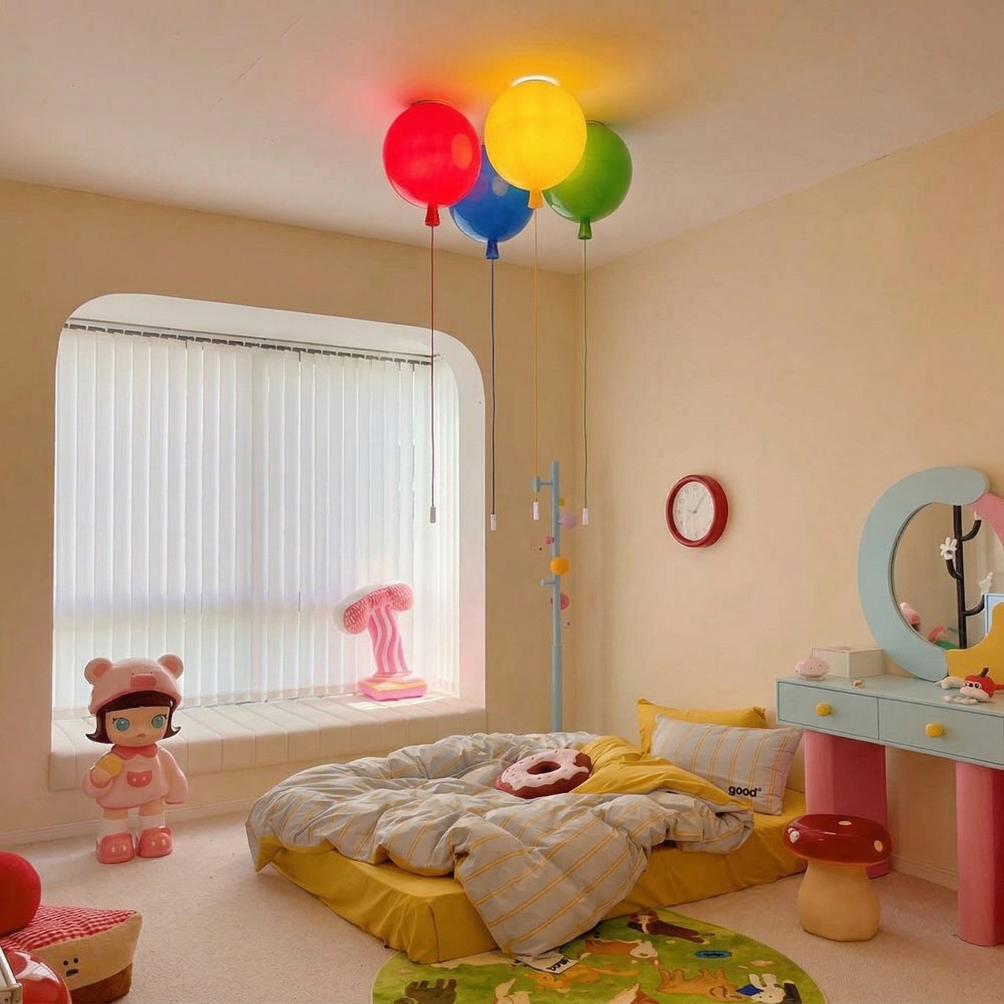 Modern Balloon Ceiling Light - Fun Child's Room Flush Mount Lamp