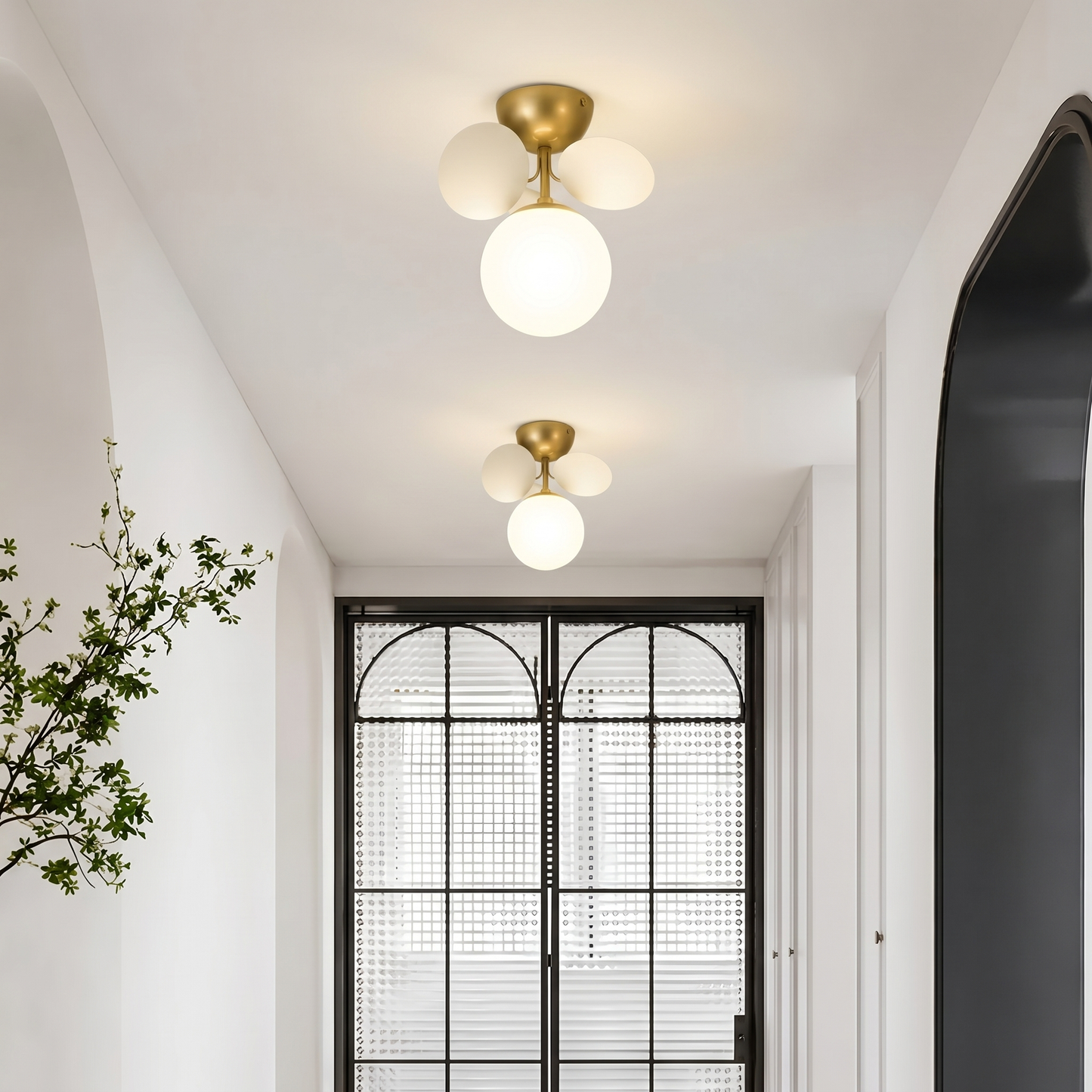 Modern White Petal Ceiling Light - Nordic Cloud Flush Mount Lamp
