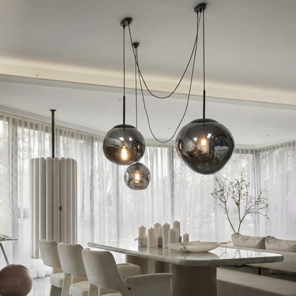 Modern Melt Pendant Light - Irregular Mirror Lava Glass Chandelier