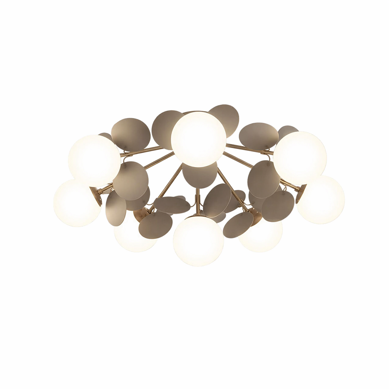 Modern Grey Petal Ceiling Light - Nordic Minimalist Flush Mount Lamp