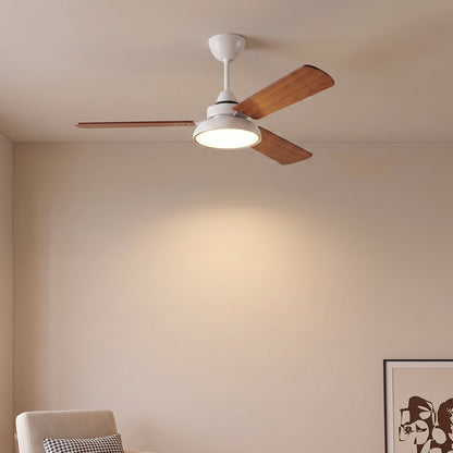 Modern 3-Blade LED Ceiling Fan with Remote - 106cm & 120cm Wood Fan Light